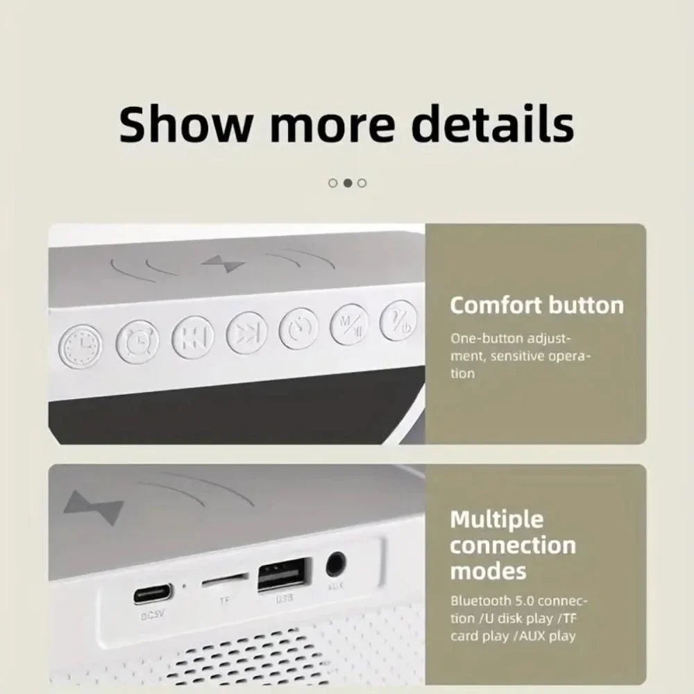Led speaker rgb multifunction wireless charger smart