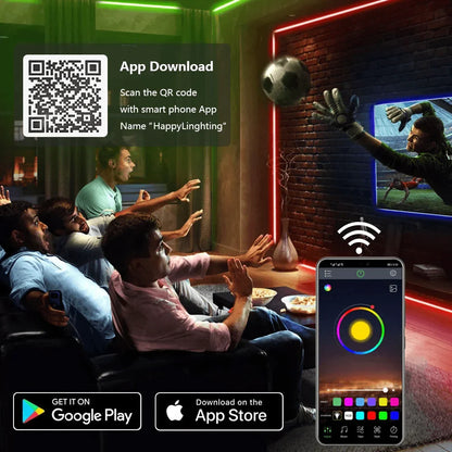 Led strip light rgb 5050 flexible ribbon with app control