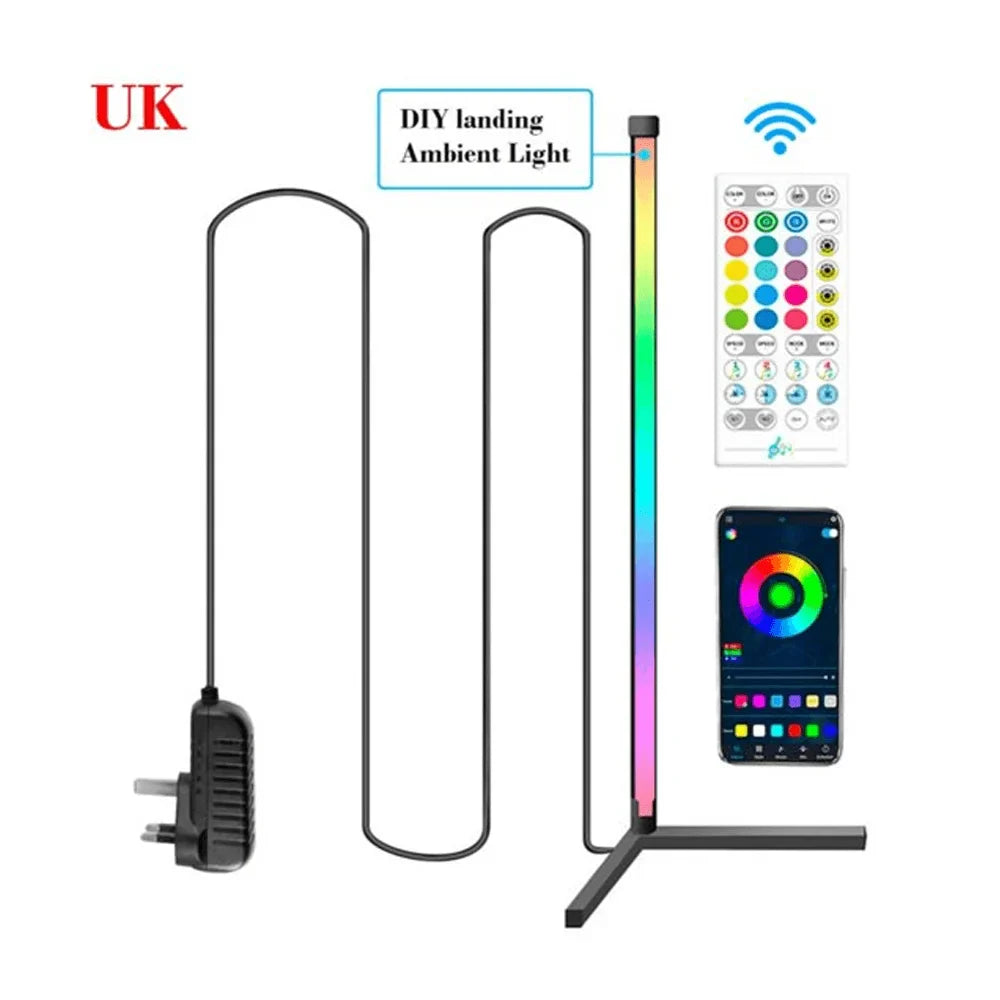 Modern led floor lamp rgb corner decoration