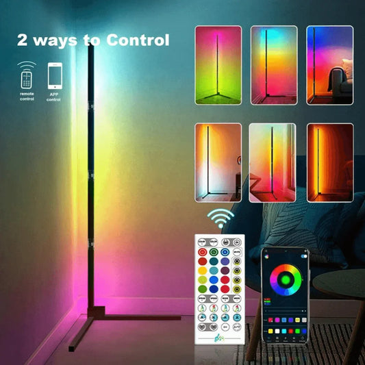 Modern led floor lamp rgb corner decoration