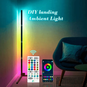 Modern led floor lamp rgb corner decoration