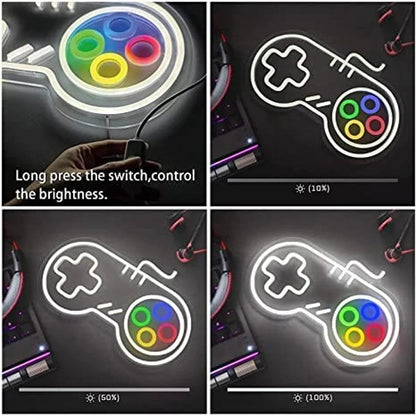 Neon signs ’game remote’ 14 x 10 inches decor