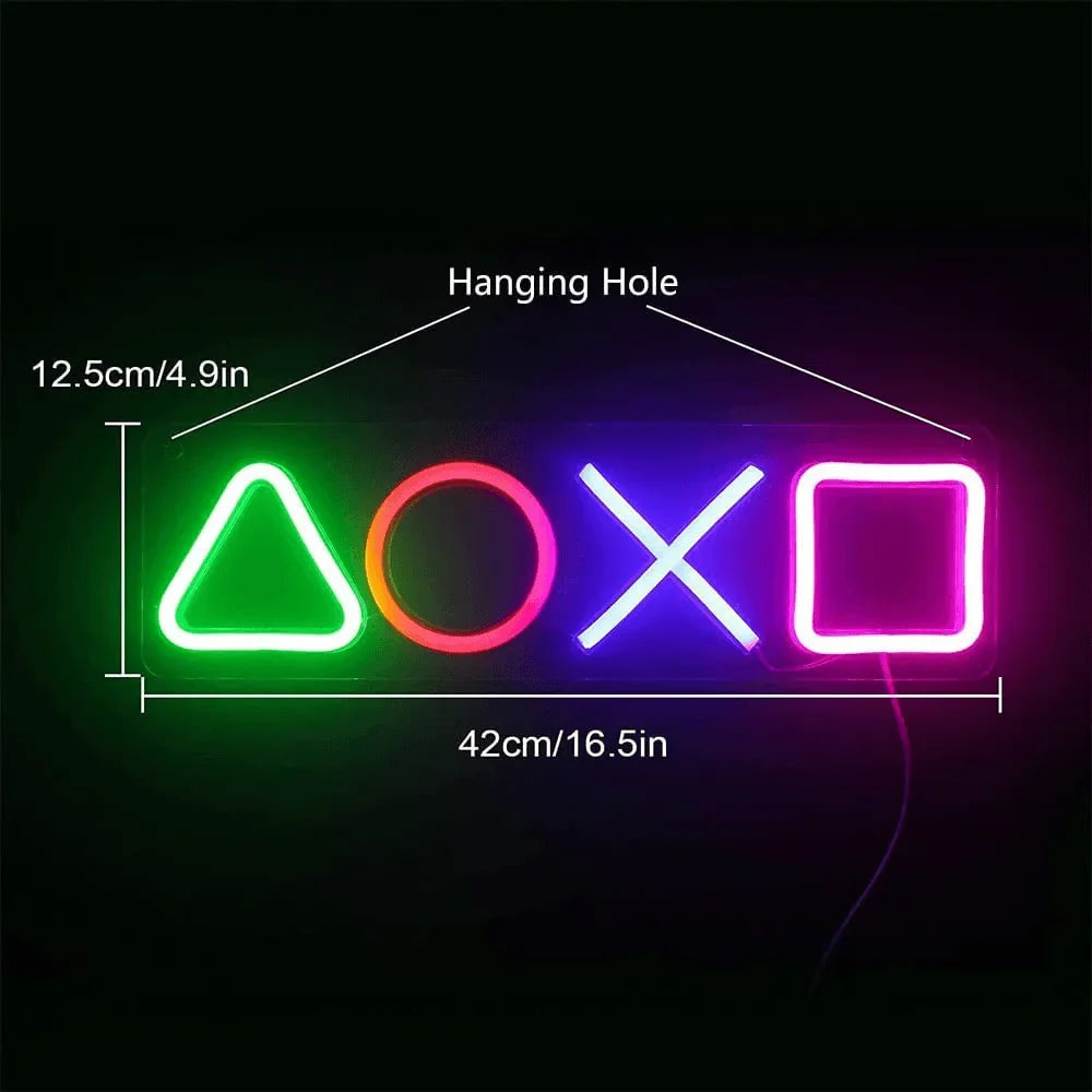 Playstation icon neon sign led