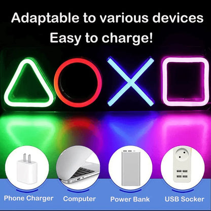 Playstation icon neon sign led