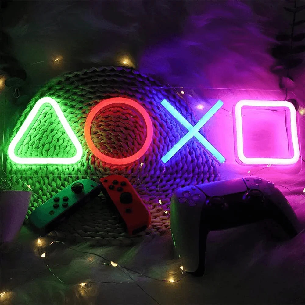 Playstation icon neon sign led