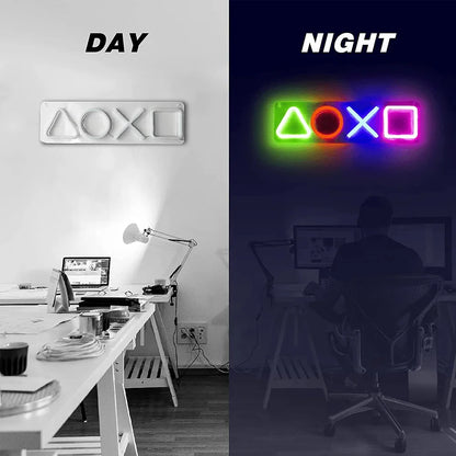 Playstation icon neon sign led