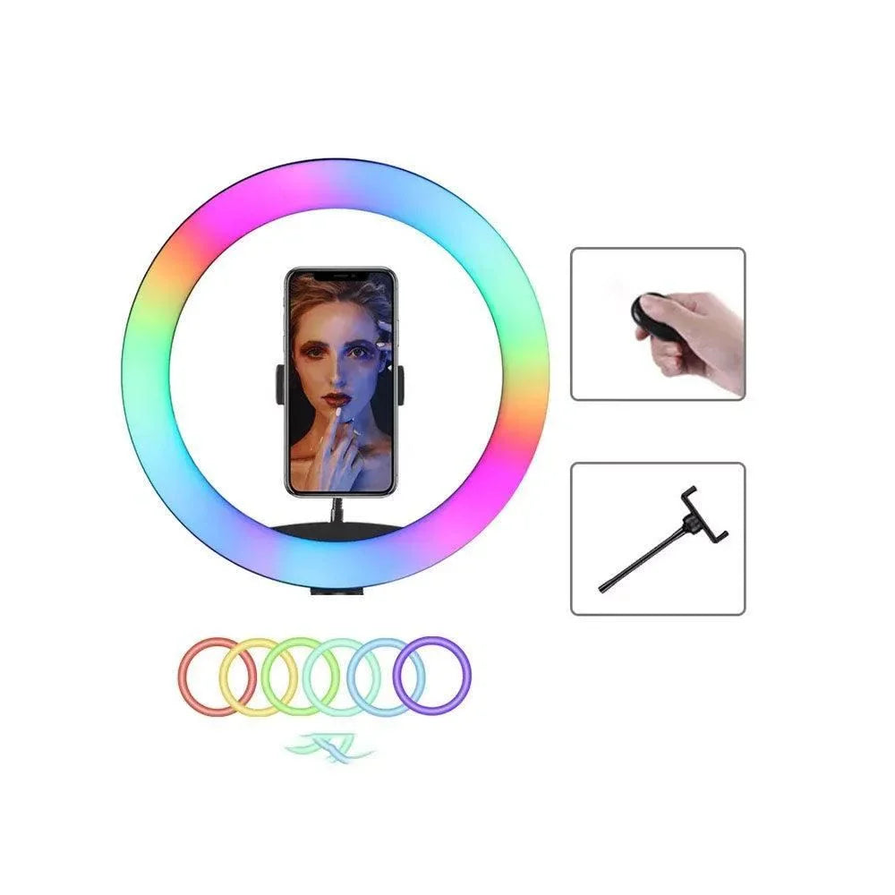 Portable mj26 12’’ rgb desktop soft led ring light