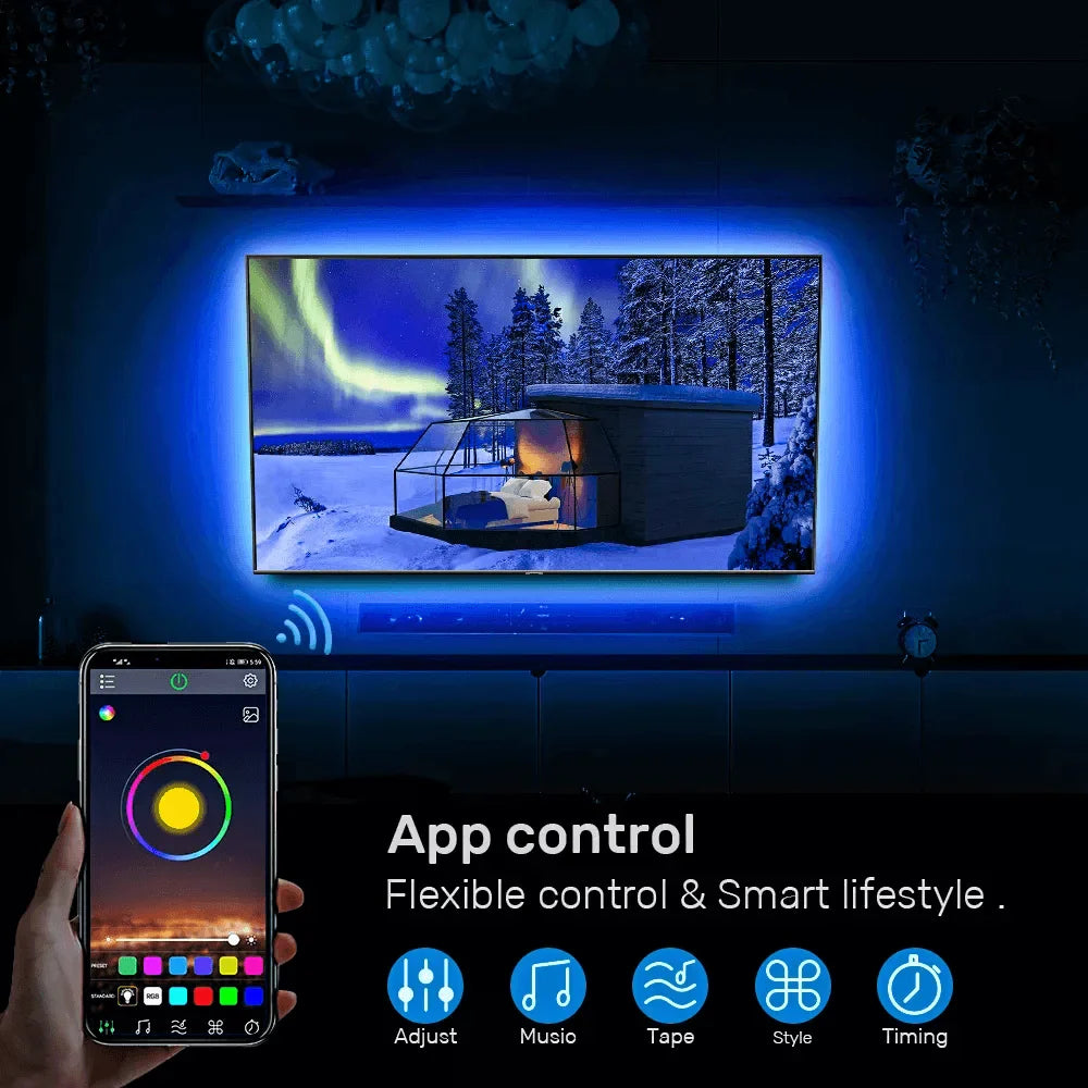Rgb led strip light rgb5050 led with app control