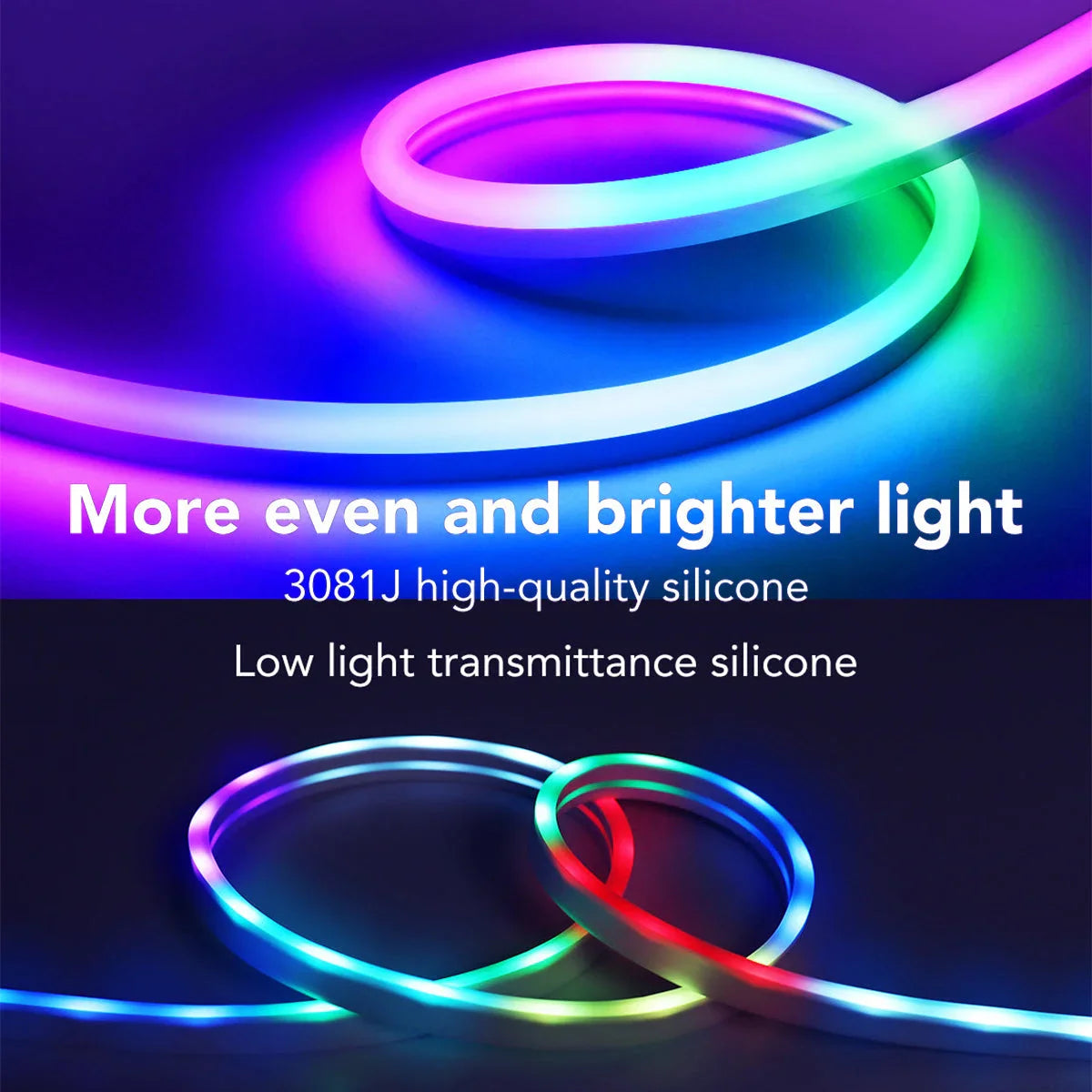 Rgb smart ic 5v usb neon led strip lights