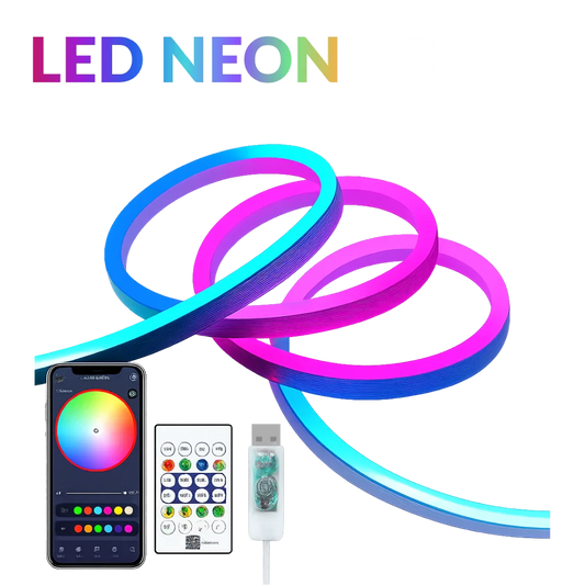 Rgb smart ic 5v usb neon led strip lights