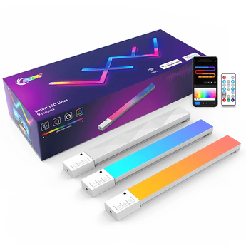 Rgbic diy smart dream color led light bar 9 pcs