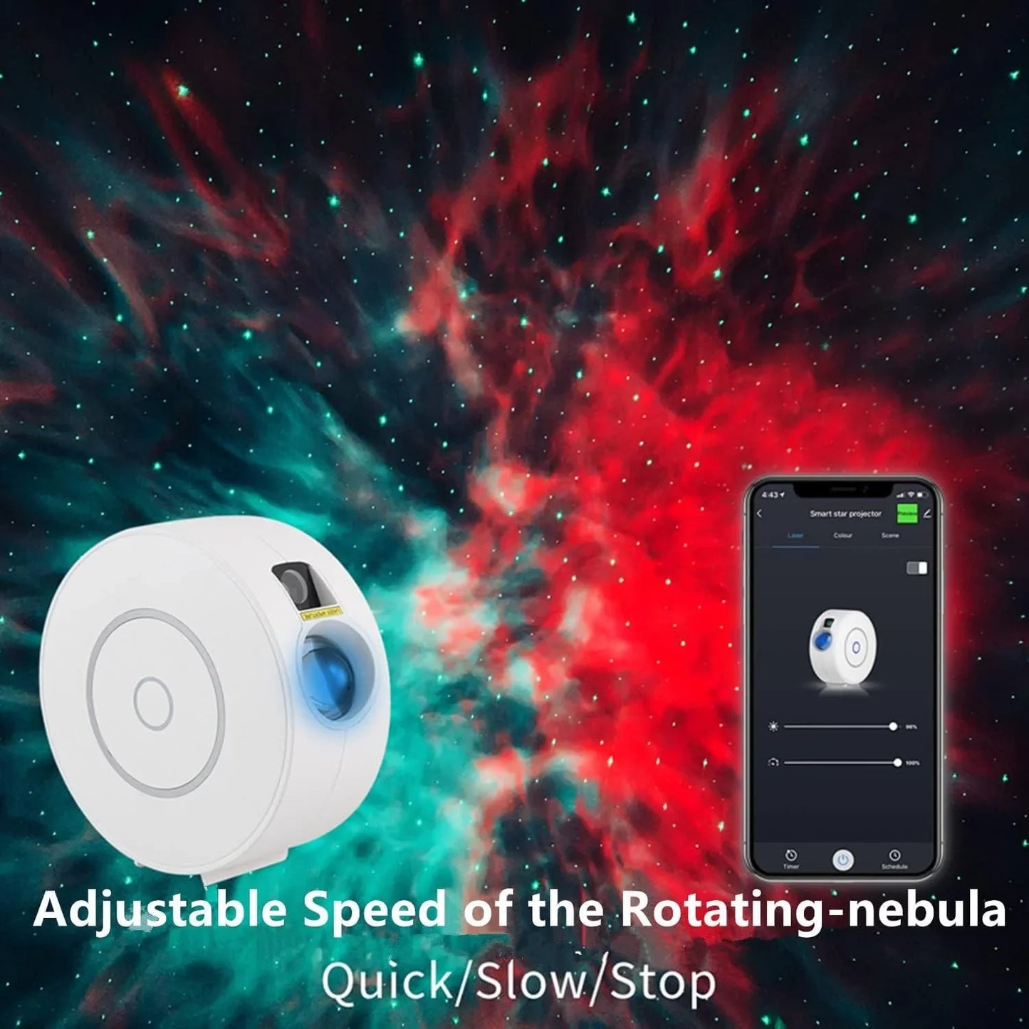 Smart galaxy projector compatible with alexa & google home projectors