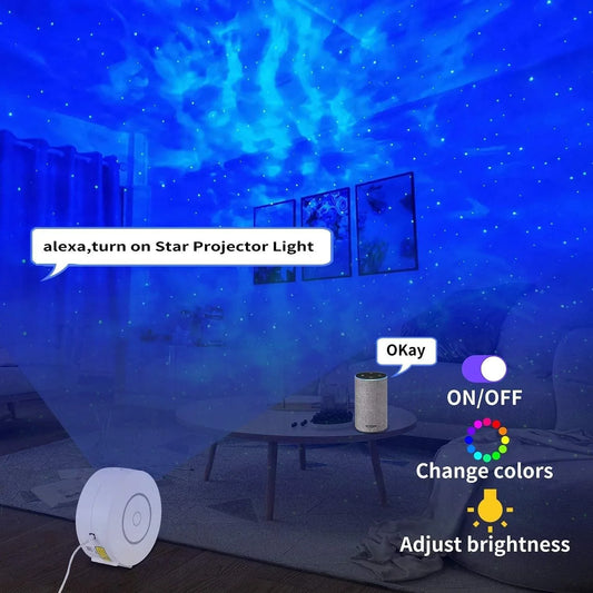 Smart galaxy projector compatible with alexa & google home projectors