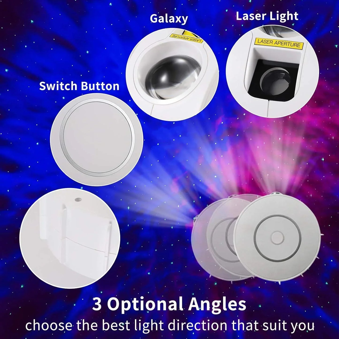 Smart galaxy projector compatible with alexa & google home projectors