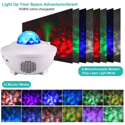 Starry projector light and music player
