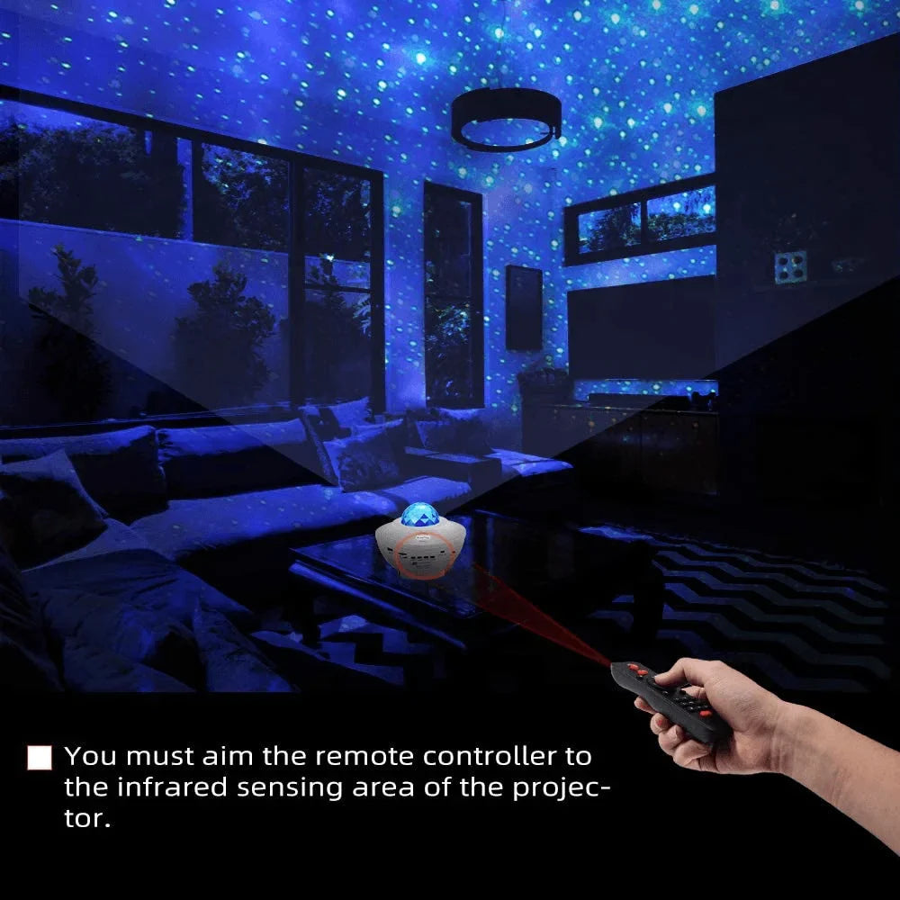 Starry projector light and music player