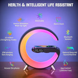 Wake up light sunrise alarm clock wake up light with wireless speaker bt-3401