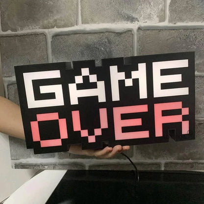 Game over lamp voice control led light - lightning | panels | lamps | signs