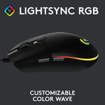 Logitech G102 Light Sync Gaming Wired Mouse with Customizable RGB Lighting 6