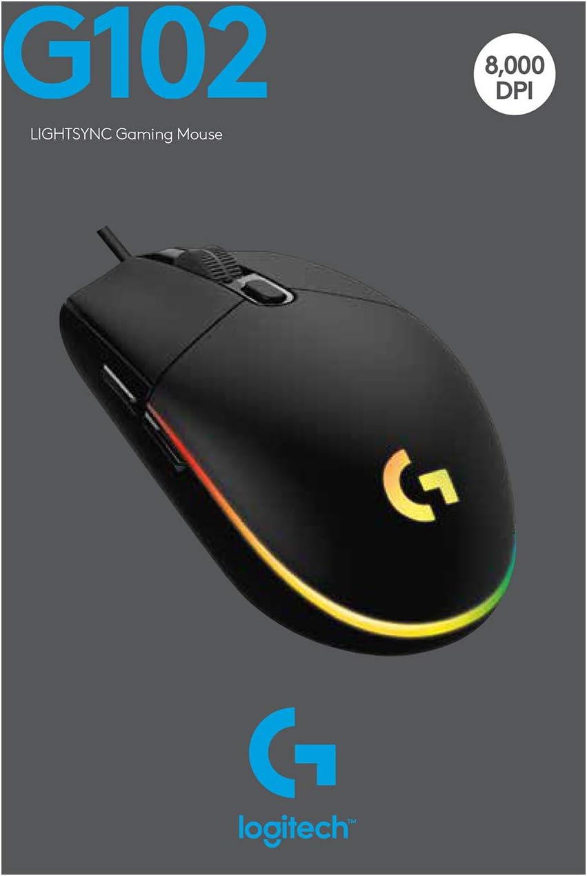 Logitech G102 Light Sync Gaming Wired Mouse with Customizable RGB Lighting 6