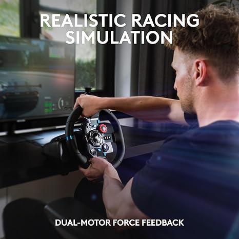 Logitech G29 Driving Force Racing Wheel and Pedals Force Feedback Real Leather