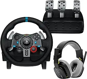 Logitech G29 Driving Force Racing Wheel and Pedals Force Feedback Real Leather