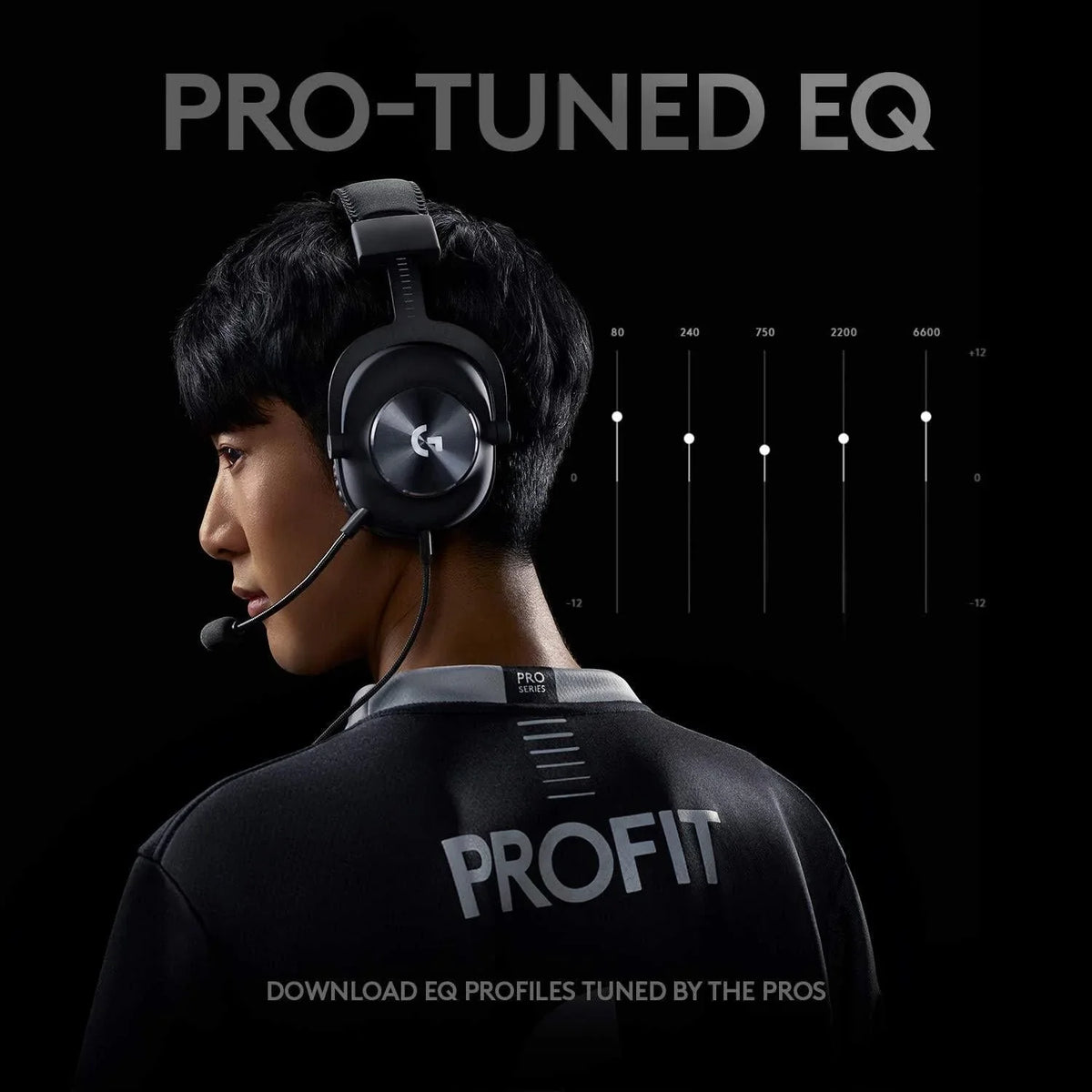Logitech pro x gaming headset with blue vo!ce mic