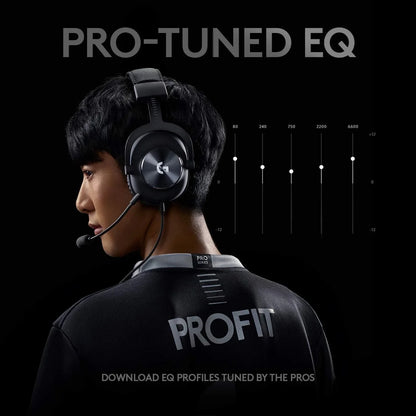Logitech pro x gaming headset with blue vo!ce mic