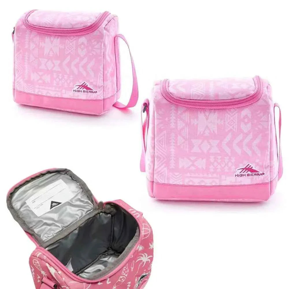 High sierra icon slim lunch box a block print/pink lemonade lunch box sets