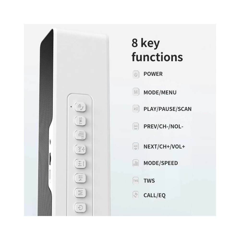 M8 Wireless TWS Bluetooth speaker Atmosphere Rhythm Light RGB LED Audio