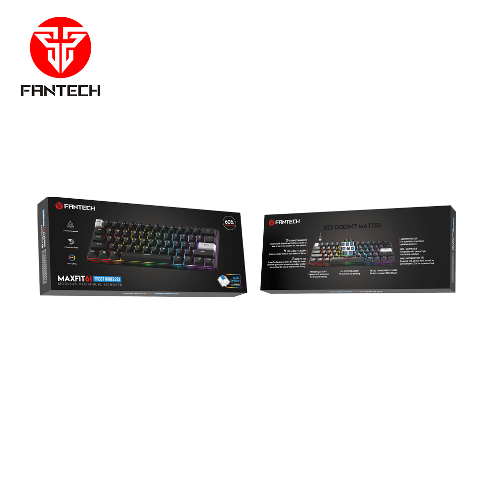 Maxfit61 frost wireless modular mechanical keyboard - Fun Touch