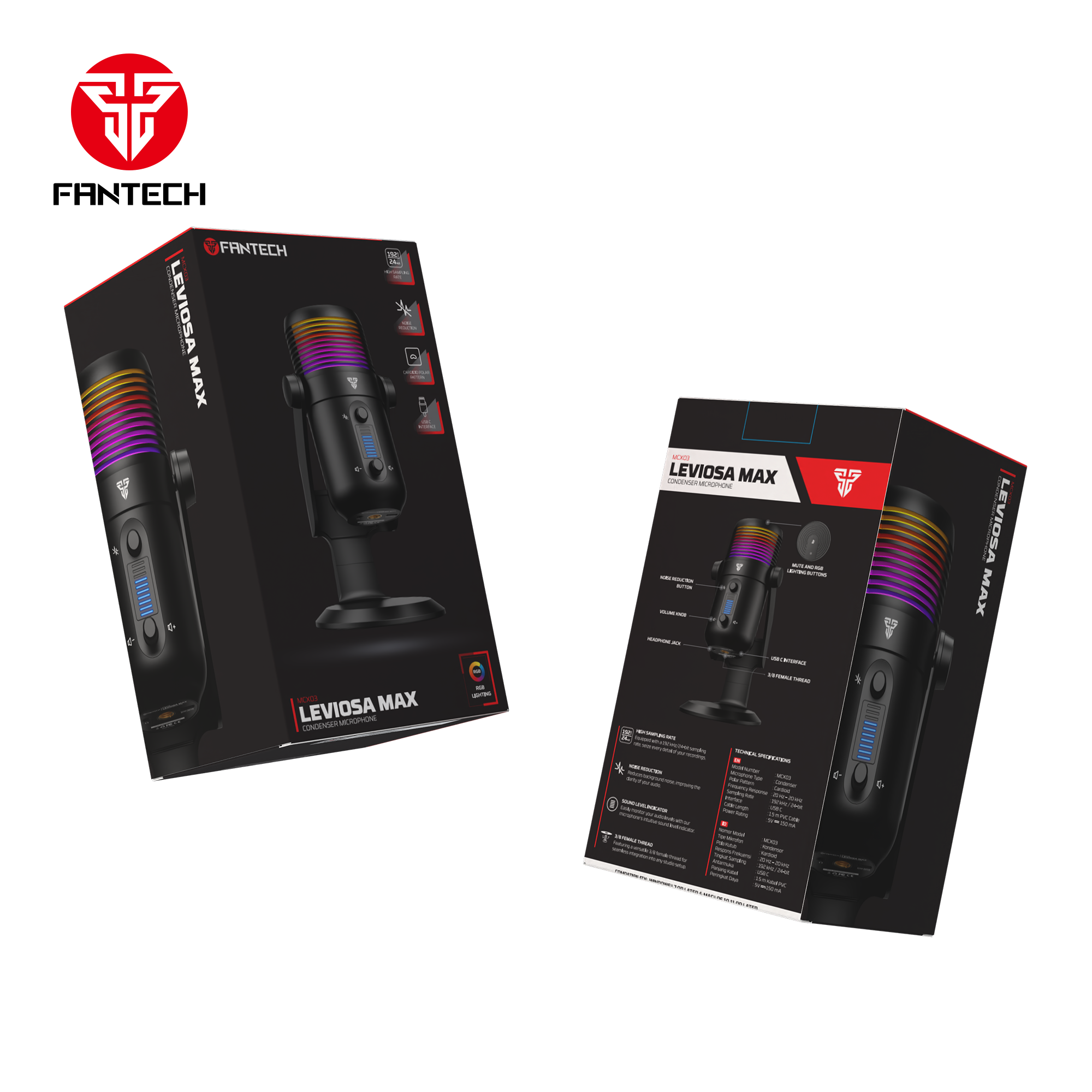 MCX03 LEVIOSA MAX CONDENSER MICROPHONE Streaming