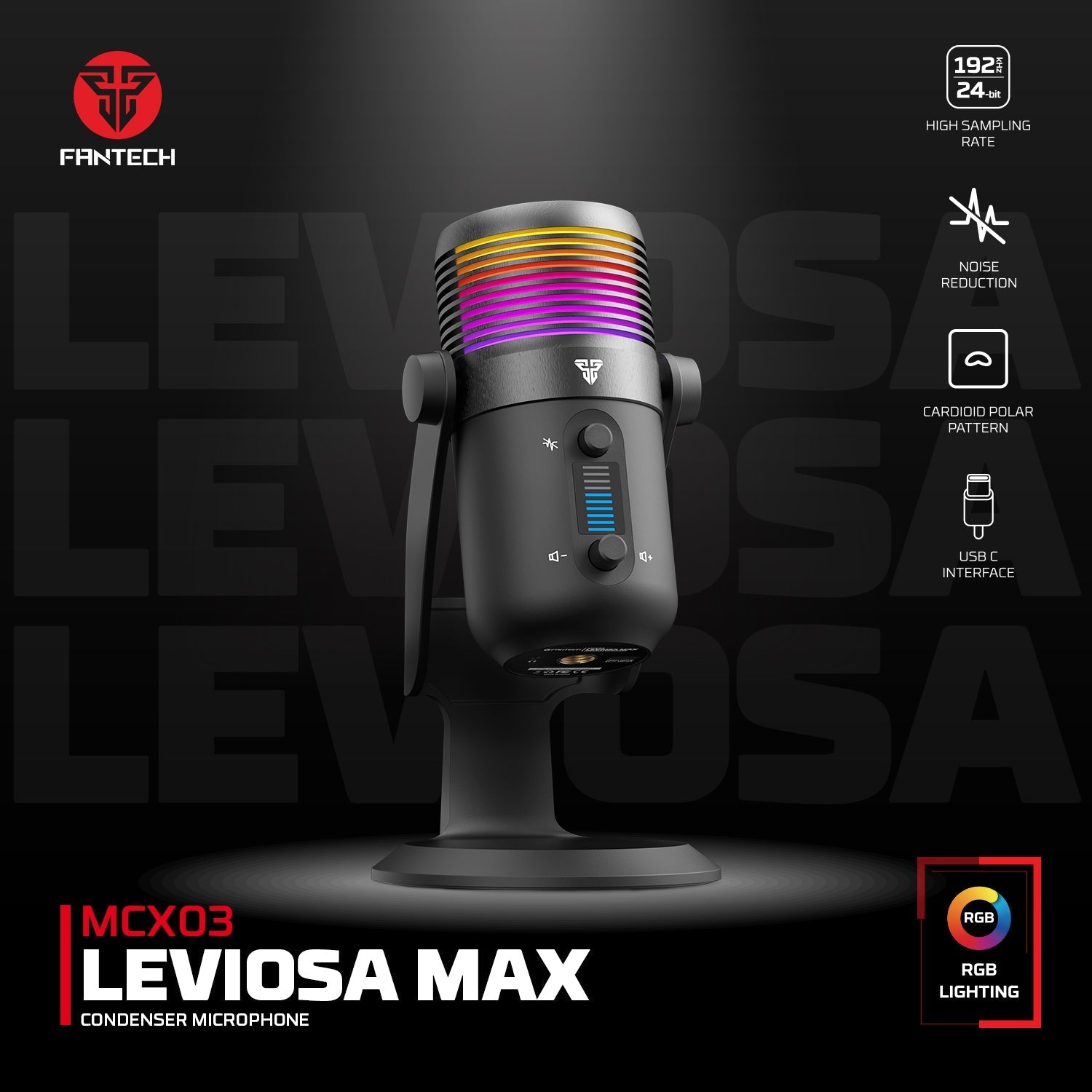 MCX03 LEVIOSA MAX CONDENSER MICROPHONE Streaming