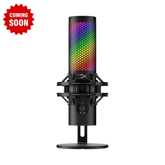 Hyperx quadcast 2 microphone - usb microphone with rgb lighting for streaming - streaming