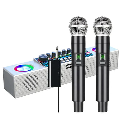 Wireless live singing sound card audio all-in-one machine - microphones