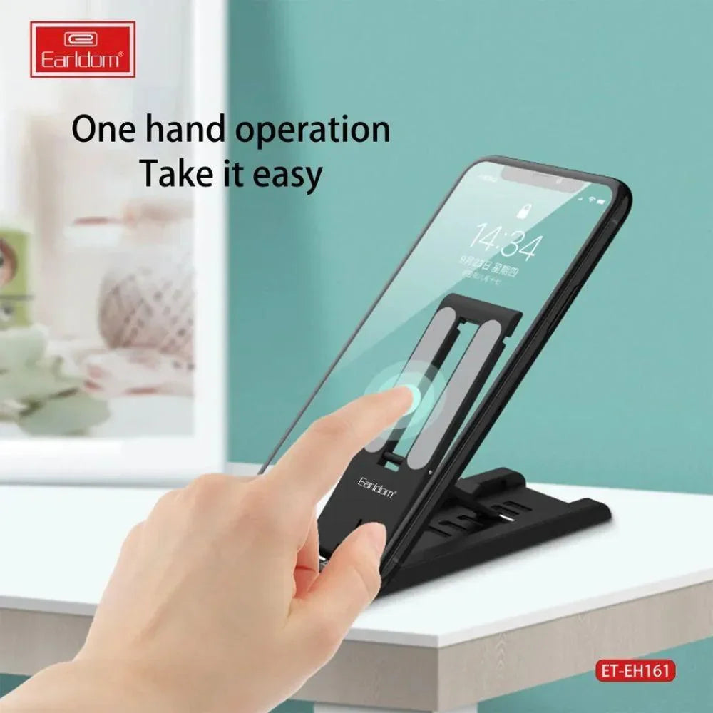 Earldom eh161 desk top adjustable aluminium alloy cell phone stand foldable
