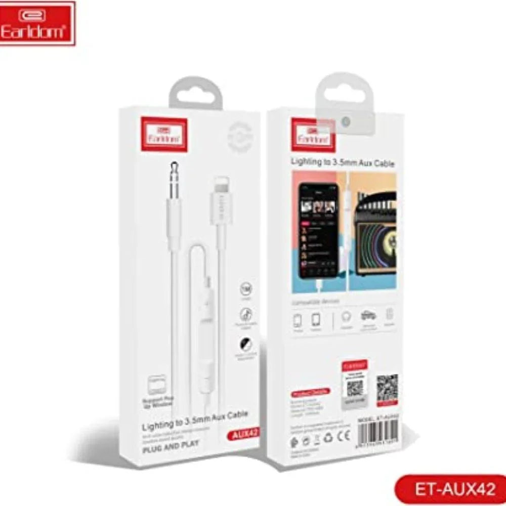 Earldom et-aux42 stereo aux cable - white