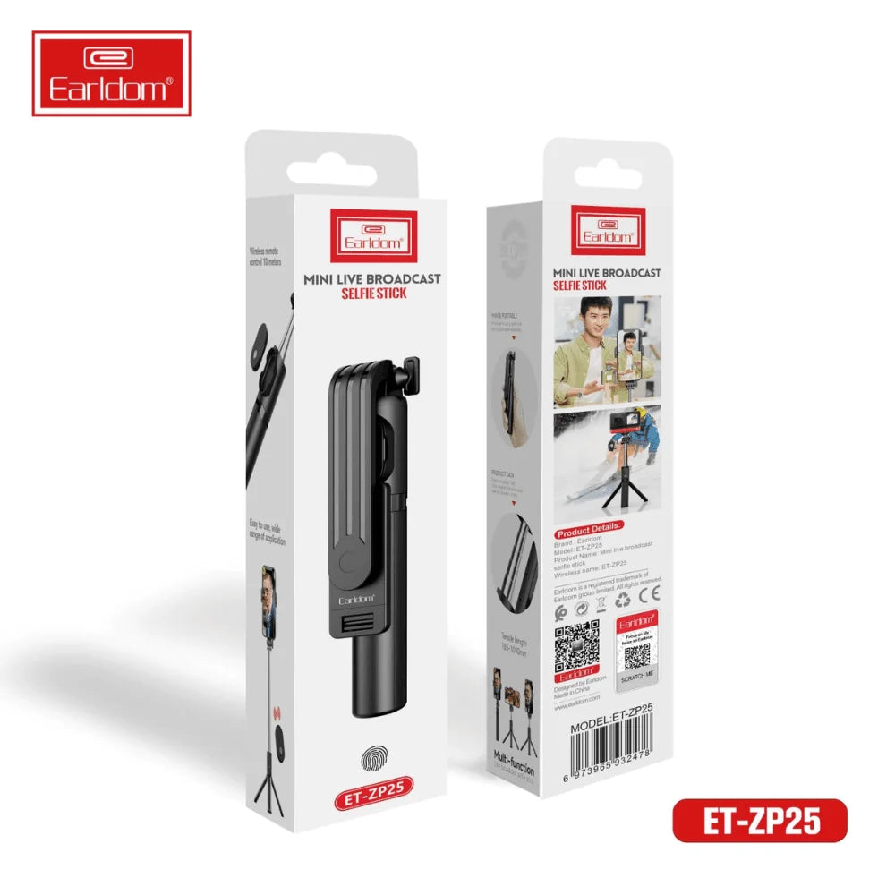 Earldom® mini live broadcast selfie stick zp25