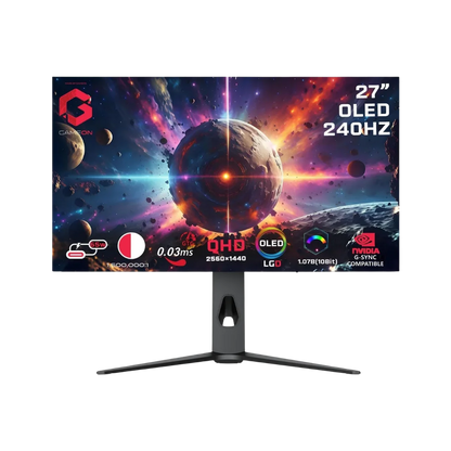 Gameon 27’’ black oled qhd gaming monitor 240hz 0.03ms hdmi 2.1 (supports ps5)