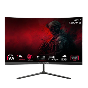 Gameon goc24f120va pro series 24’’ fhd 120hz mprt 1ms hdmi 2.1 va panel curved