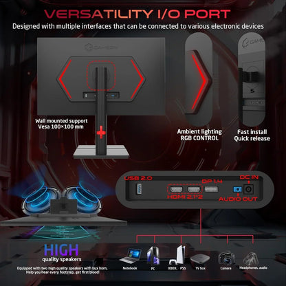 Gameon goml27qhd240ips midnight signature series 27’’ qhd 240hz mprt 0.5ms hdmi