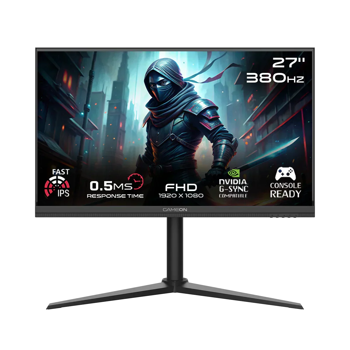 Gameon gomp27fhd380ips midnight pro series 27’’ fhd 380hz mprt 0.5ms hdmi 2.1