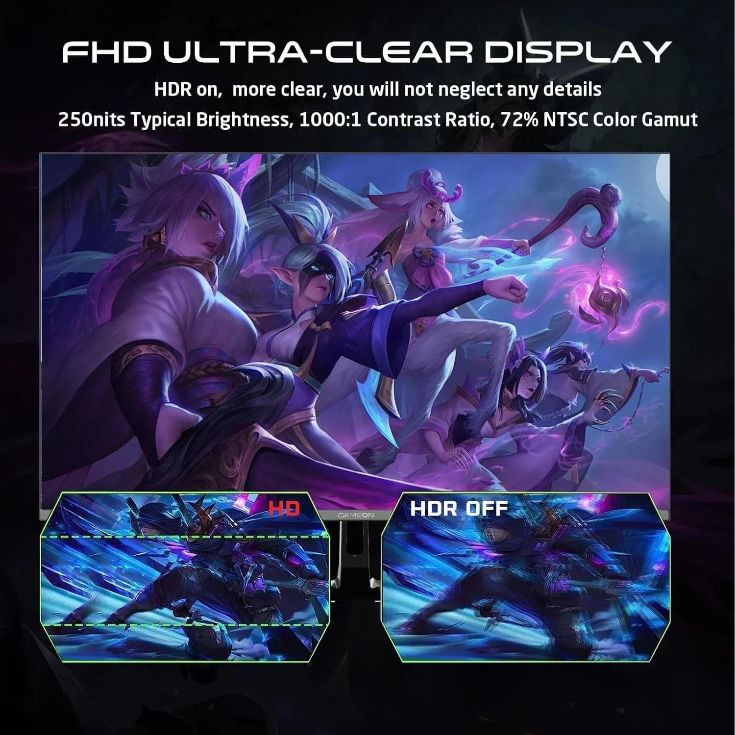 Gameon gops27180ips pro series 27’’ fhd 180hz mprt 0.5ms hdmi 2.1 fast ips