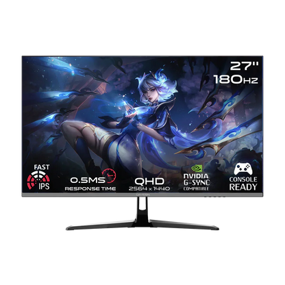 Gameon gops27qhd180ips pro series 27’’ qhd 180hz mprt 0.5ms hdmi 2.1 fast ips