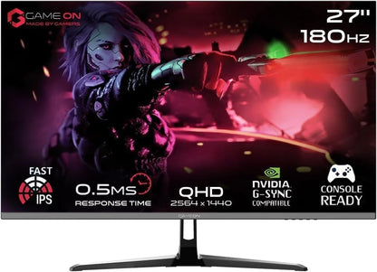Gameon gops27qhd180ips pro series 27’’ qhd 180hz mprt 0.5ms hdmi 2.1 fast ips