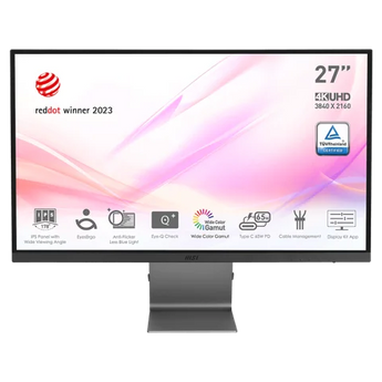 Msi modern md271ul 27’’ monitor 3840 x 2160 (uhd) ips 60 hz 4ms hdmi dp