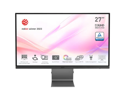 Msi modern md271ul 27’’ monitor 3840 x 2160 (uhd) ips 60 hz 4ms hdmi dp