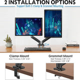 Redragon gmk915 dual monitor mount stand - gas spring adjustable arms with vesa
