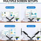 Redragon gmk915 dual monitor mount stand - gas spring adjustable arms with vesa