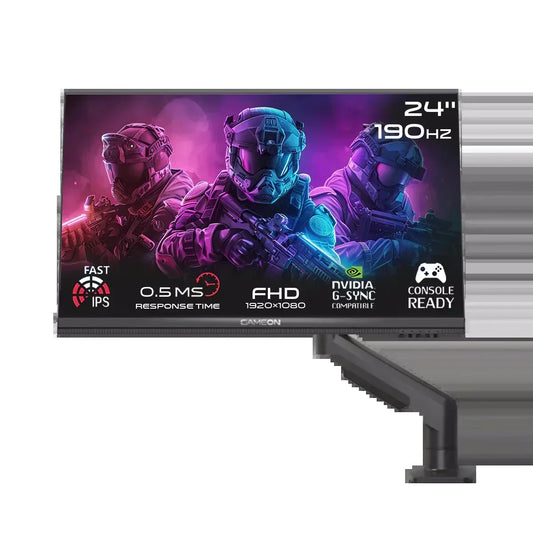 Gameon gom24fhd190ips midnight pro x series 24 inch fhd 190hz mprt 0.5ms fast ips gaming monitor (support ps5)